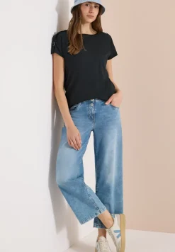 Shirt met korte mouwen en gespdetail