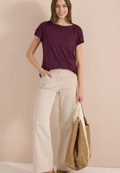 Shirt met korte mouwen en gespdetail