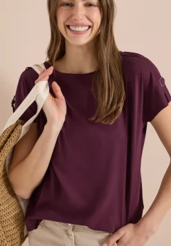 Shirt met korte mouwen en gespdetail