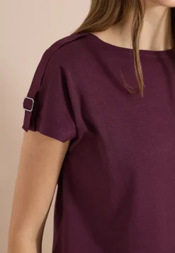 Shirt met korte mouwen en gespdetail