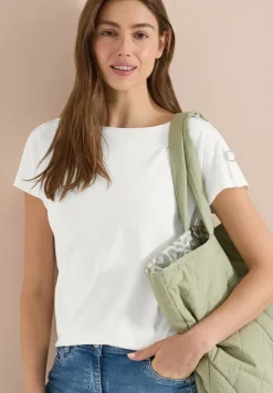 Shirt met korte mouwen en gespdetail