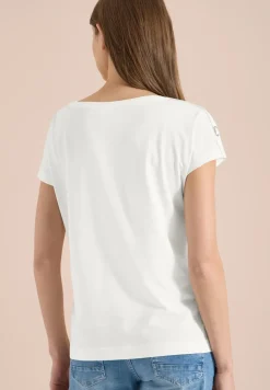 Shirt met korte mouwen en gespdetail