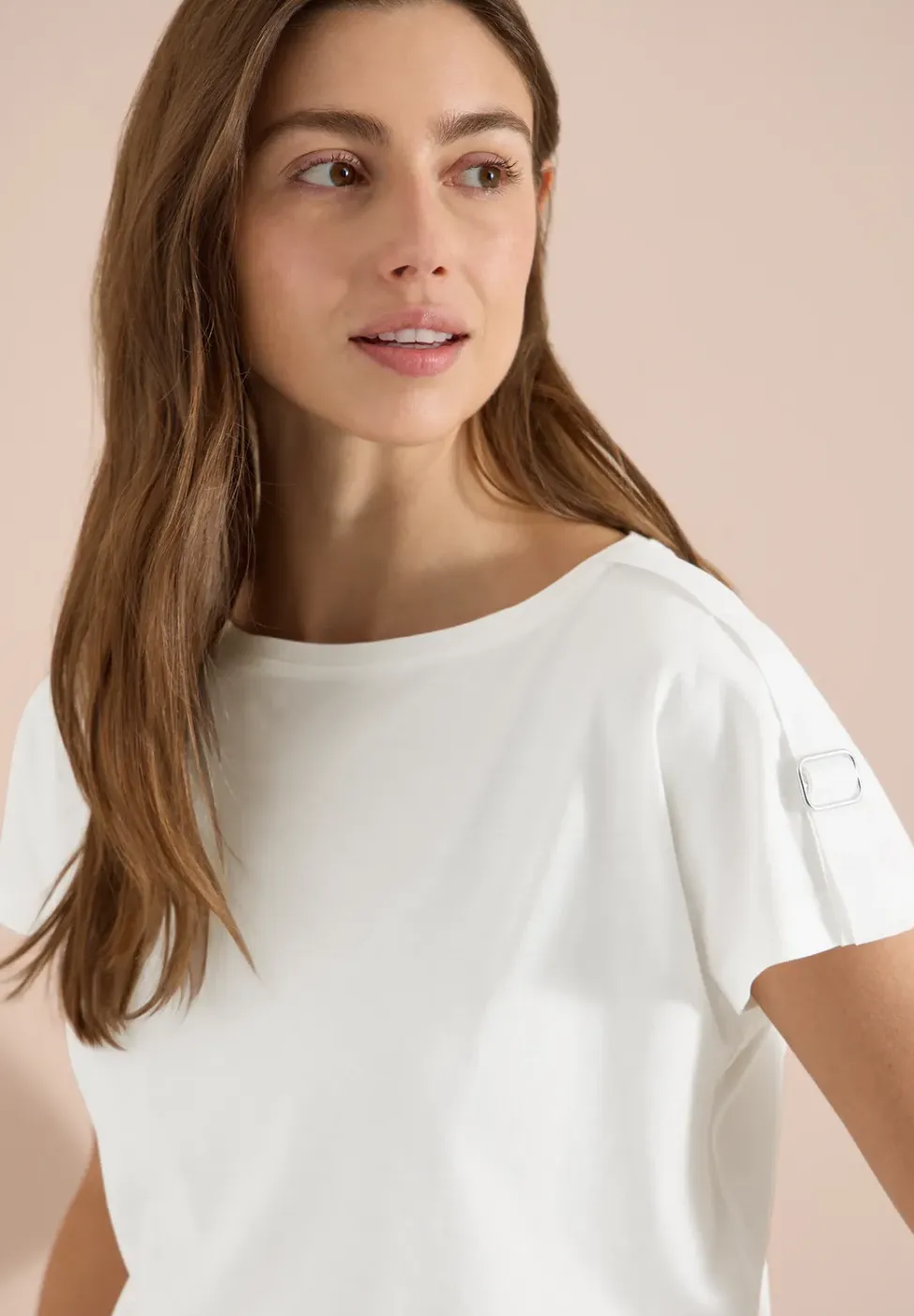 Shirt met korte mouwen en gespdetail