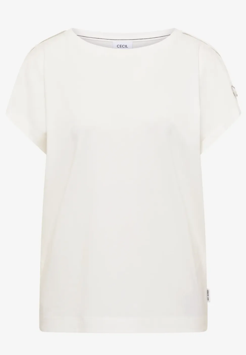 Shirt met korte mouwen en gespdetail
