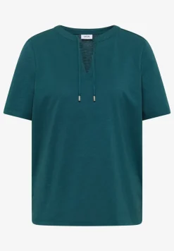 Shirt met korte mouwen en gespleten hals