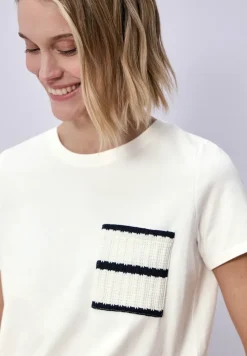 Shirt met korte mouwen en gestreepte zak