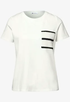 Shirt met korte mouwen en gestreepte zak