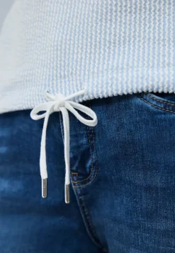 Shirt met korte mouwen en gestructureerde strepen