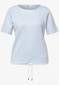Shirt met korte mouwen en gestructureerde strepen