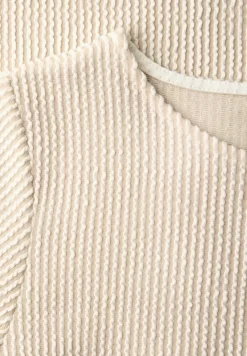 Shirt met korte mouwen en gestructureerde strepen