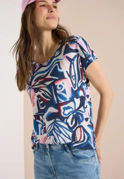 Shirt met korte mouwen en kanten detail