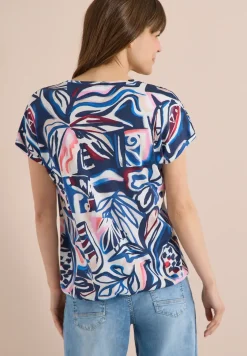 Shirt met korte mouwen en kanten detail