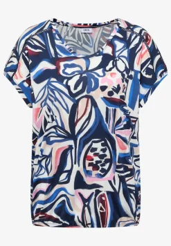 Shirt met korte mouwen en kanten detail