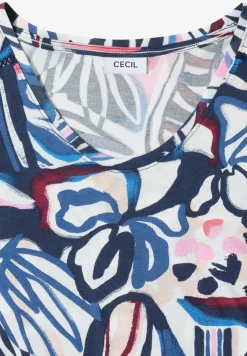 Shirt met korte mouwen en kanten detail