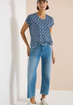 Shirt met korte mouwen en kanten detail