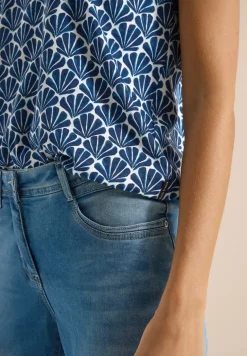 Shirt met korte mouwen en kanten detail