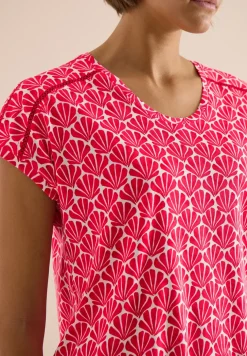 Shirt met korte mouwen en kanten detail