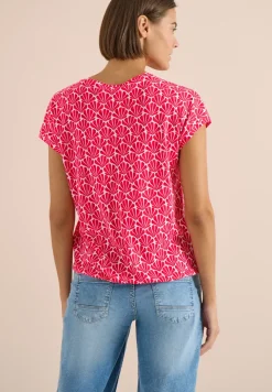 Shirt met korte mouwen en kanten detail