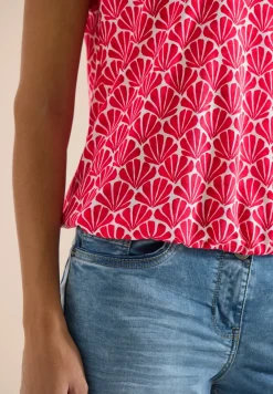 Shirt met korte mouwen en kanten detail