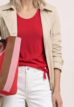 Shirt met korte mouwen en knoopdetail