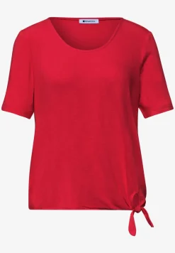 Shirt met korte mouwen en knoopdetail