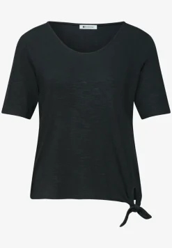 Shirt met korte mouwen en knoopdetail