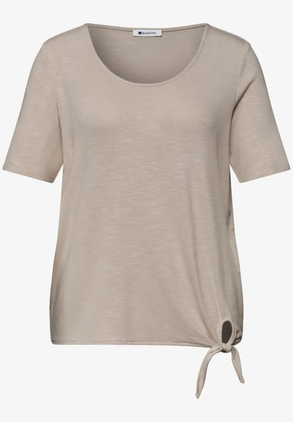 Shirt met korte mouwen en knoopdetail