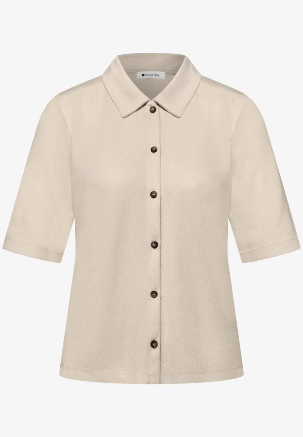Shirt met korte mouwen en knoopsluiting