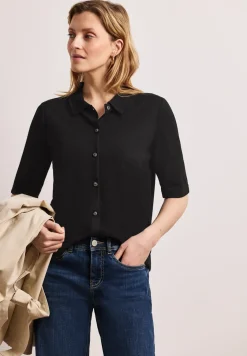Shirt met korte mouwen en knoopsluiting