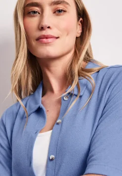 Shirt met korte mouwen en knoopsluiting