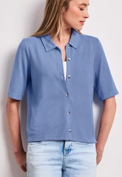 Shirt met korte mouwen en knoopsluiting