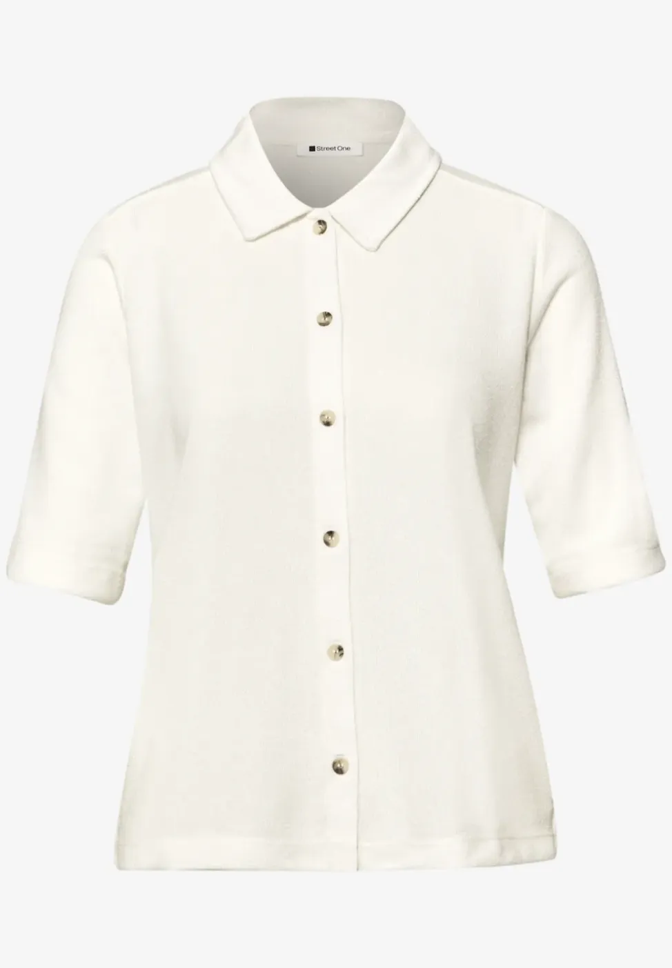 Shirt met korte mouwen en knoopsluiting
