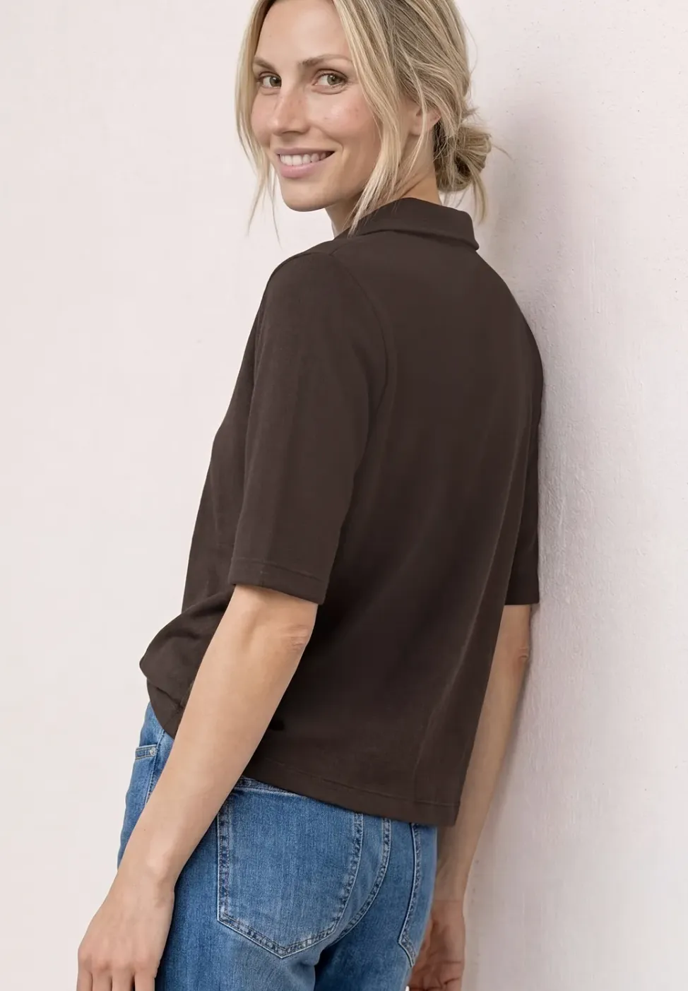 Shirt met korte mouwen en knoopsluiting