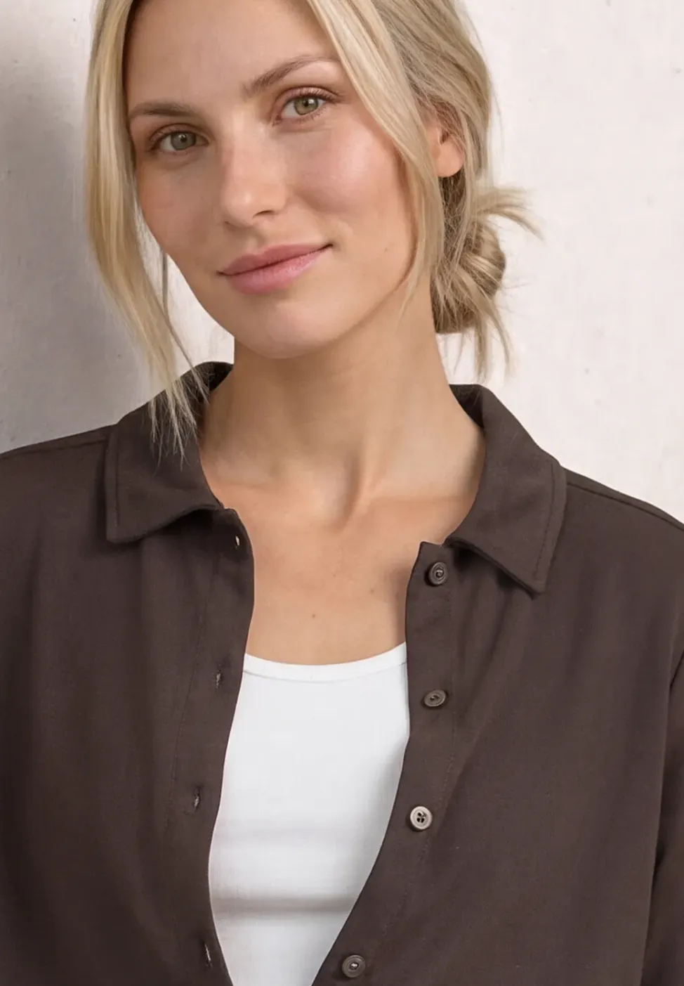 Shirt met korte mouwen en knoopsluiting