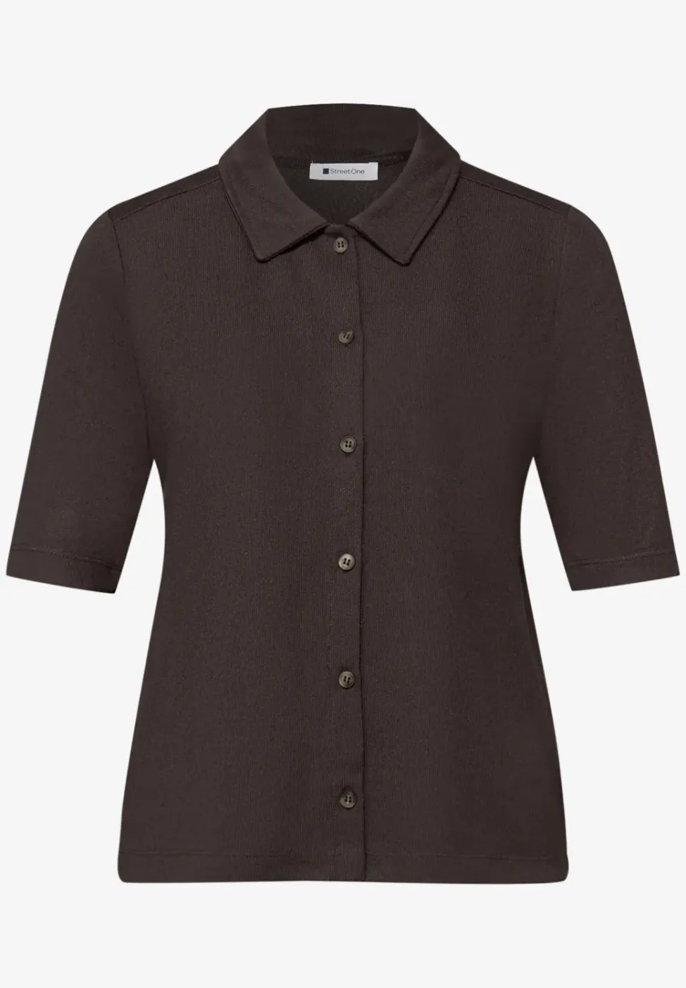 Shirt met korte mouwen en knoopsluiting