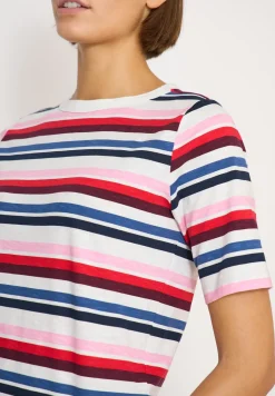 Shirt met korte mouwen en meerkleurige strepen
