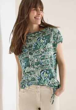 Shirt met korte mouwen en patchworkprint