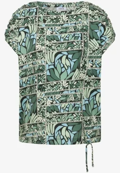 Shirt met korte mouwen en patchworkprint