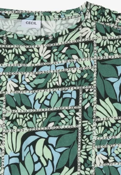 Shirt met korte mouwen en patchworkprint