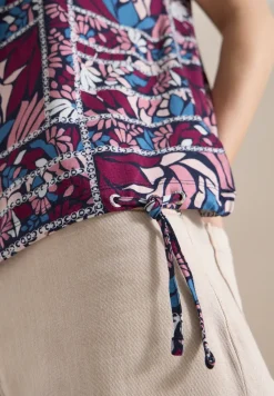 Shirt met korte mouwen en patchworkprint