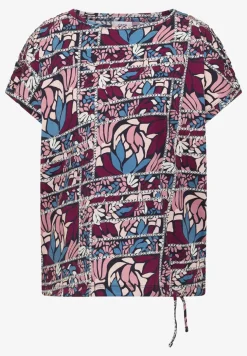 Shirt met korte mouwen en patchworkprint