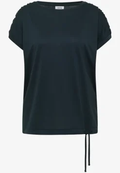 Shirt met korte mouwen en rimpels