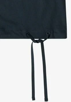 Shirt met korte mouwen en rimpels
