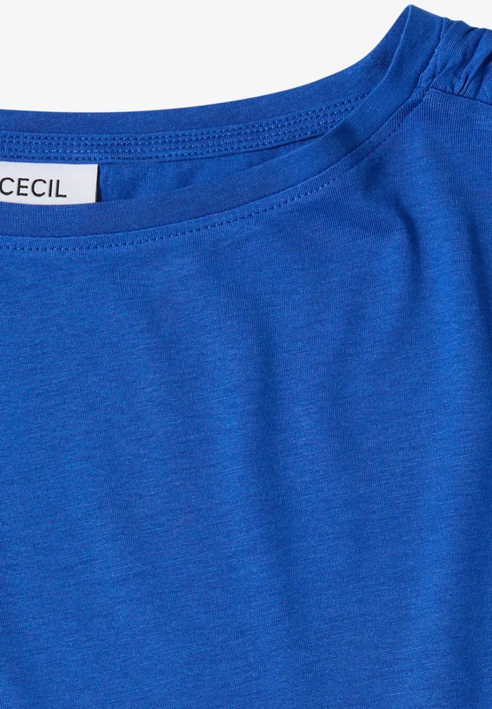 Shirt met korte mouwen en rimpels