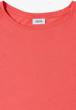 Shirt met korte mouwen en rimpels