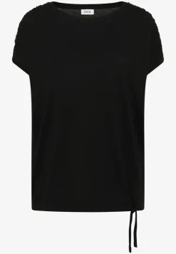 Shirt met korte mouwen en rimpels