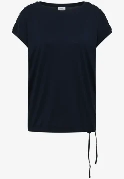 Shirt met korte mouwen en rimpels