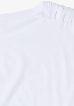 Shirt met korte mouwen en rimpels