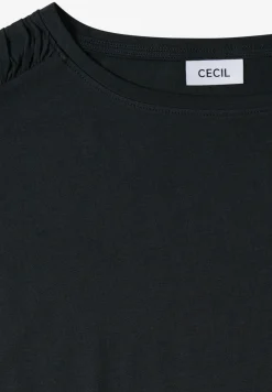 Shirt met korte mouwen en rimpels