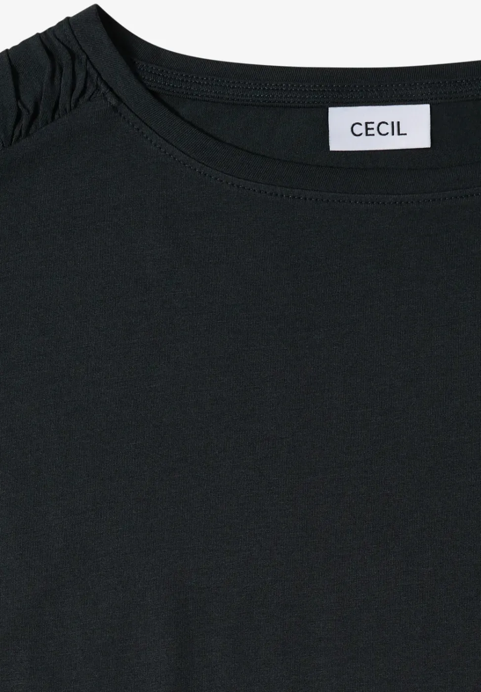 Shirt met korte mouwen en rimpels